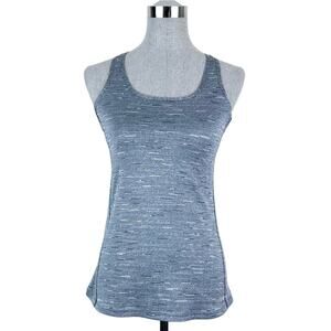 New Balance Heathered Gray Racerback‎ Athletic Running Tank Top